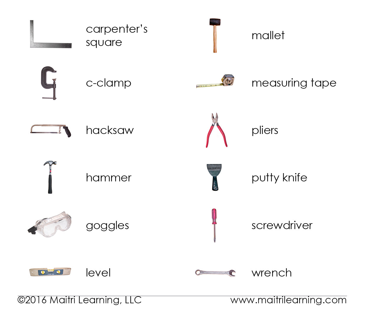 Imperfect Tools Vocabulary - Maitri Learning