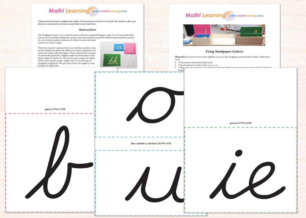 Sandpaper Letters PDF Download - Maitri Learning
